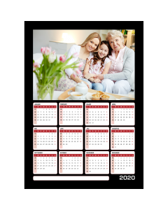 Magnetische Jaarkalender A4 Staand
